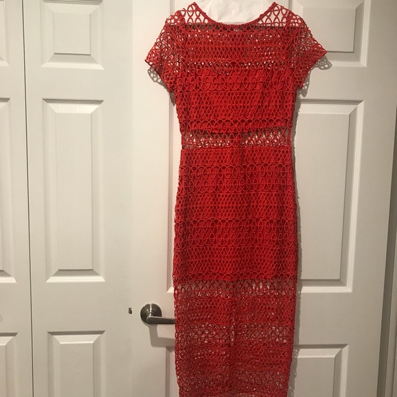 Red Midi Dress - Picture 3 of 6